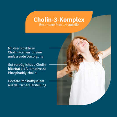 Sie sehen eine Packung NatuGena Cholin-3-Komplex Kapseln, Produktbild: 02 NatuGena Cholin-3-Komplex Kapseln, A-Nr.: 5847244 - 02