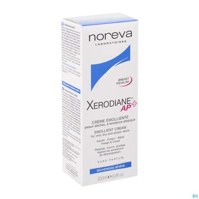 Sie sehen eine Packung Noreva Xerodiane Ap+ Creme Tube 200ml, Produktbild: 03 Noreva Xerodiane Ap+ Creme Tube 200ml, A-Nr.: 4606805 - 03
