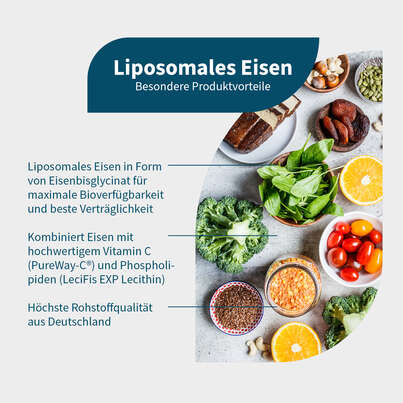 Sie sehen eine Packung NatuGena Liposomales Eisen Kapseln, Produktbild: 02 NatuGena Liposomales Eisen Kapseln, A-Nr.: 5989837 - 02