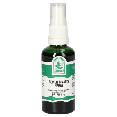 Sie sehen eine Packung SEMEN SINAPIS SPRAY 50 ML, Produktbild: 01 SEMEN SINAPIS SPRAY 50 ML, A-Nr.: 5930778 - 01