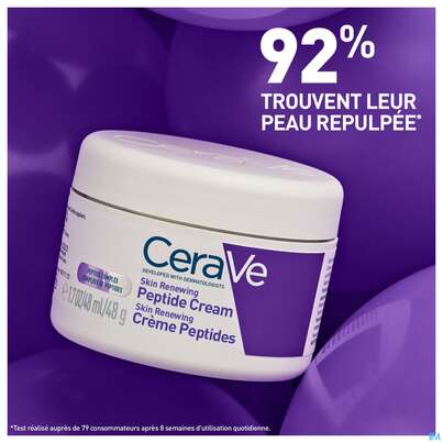 Sie sehen eine Packung Cerave Skin Renewing Peptide Cr 48ml, Produktbild: 14 Cerave Skin Renewing Peptide Cr 48ml, A-Nr.: 5985696 - 14