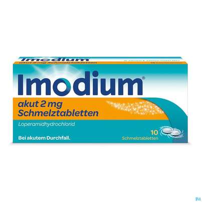 Imodium Akut Schmelztabl 2mg 10st, A-Nr.: 3769221 - 01