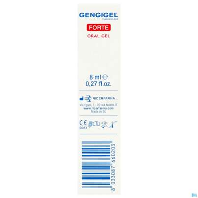Sie sehen eine Packung Gengigel Mund +zahnfleischpflege Gel Oral Forte 8ml, Produktbild: 05 Gengigel Mund +zahnfleischpflege Gel Oral Forte 8ml, A-Nr.: 5305000 - 05