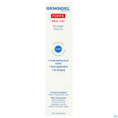 Sie sehen eine Packung Gengigel Mund +zahnfleischpflege Gel Oral Forte 8ml, Produktbild: 07 Gengigel Mund +zahnfleischpflege Gel Oral Forte 8ml, A-Nr.: 5305000 - 07