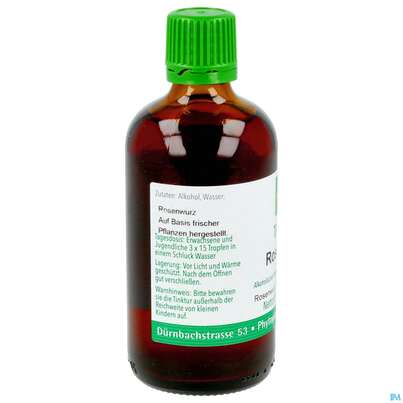 Sie sehen eine Packung Rosenwurz Tinktur Phytopharma 100ml, Produktbild: 09 Rosenwurz Tinktur Phytopharma 100ml, A-Nr.: 4434965 - 09