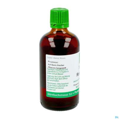 Sie sehen eine Packung Rosenwurz Tinktur Phytopharma 100ml, Produktbild: 10 Rosenwurz Tinktur Phytopharma 100ml, A-Nr.: 4434965 - 10