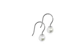 Blomdahl Ohrhänger Perle weiß 6mm, A-Nr.: 6019851 - 01