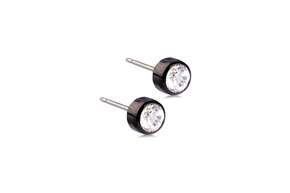 Blomdahl Ohrstecker Bezel Black Titan Kristall, A-Nr.: 6020104 - 01