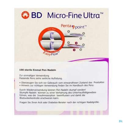 Injektionsspritzen U.zubeh. Insulin Bd Pen-nadel 5mm -tam 100st, A-Nr.: 4736933 - 06
