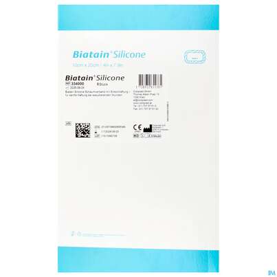 Schaumverband Biatain/steril Silikonhaftrand 10x20cm 3400 5st, A-Nr.: 4494921 - 03