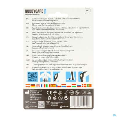 Tape Buddycare/med Kinesiologie Latexfrei 5cmx 5m Schwarz 1st, A-Nr.: 5845038 - 04