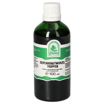 Sie sehen eine Packung SEIFENKRAUTWURZEL TROPFEN 100 ML, Produktbild: 01 SEIFENKRAUTWURZEL TROPFEN 100 ML, A-Nr.: 5725802 - 01