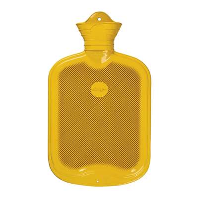 Wärmeflasche beidseitig mit Lamelle gelb, A-Nr.: 5398007 - 01
