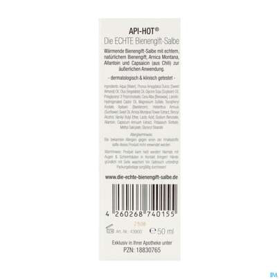 Bienengiftsalbe Salbe/hot Echte Bienengiftsalbe 50ml, A-Nr.: 5905881 - 03