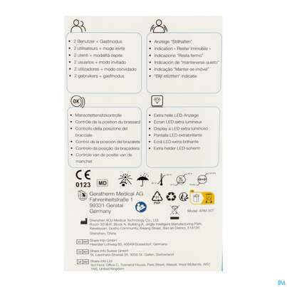 Blutdruckmesser Geratherm Oberarm Vivo 1st, A-Nr.: 5887717 - 08