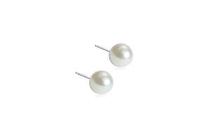 Blomdahl Ohrstecker Perle weiß 6mm, A-Nr.: 6020280 - 01
