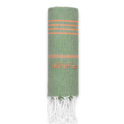 LeStoff Hamamtuch Olive-Orange, A-Nr.: 5839782 - 01