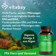 Vitabay Omega 3 vegan Hochdosiert - 1.100mg - Algenöl Kapseln, A-Nr.: 6049220 - 02