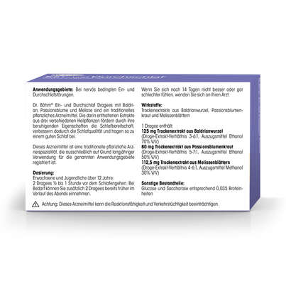 Dr. Böhm Ein- und Durchschlaf Dragees, A-Nr.: 4203272 - 06