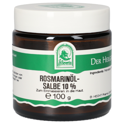 Sie sehen eine Packung ROSMARINÖLSALBE 10% 100 G, Produktbild: 01 ROSMARINÖLSALBE 10% 100 G, A-Nr.: 5072487 - 01
