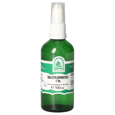 Sie sehen eine Packung SALICYLSPIRITUS 1% 100 ML, Produktbild: 01 SALICYLSPIRITUS 1% 100 ML, A-Nr.: 5341409 - 01