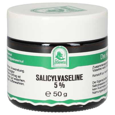 Sie sehen eine Packung SALICYLVASELINE 5% 50 G, Produktbild: 01 SALICYLVASELINE 5% 50 G, A-Nr.: 5237327 - 01