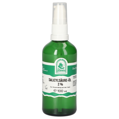 Sie sehen eine Packung SALICYLSÄURE-ÖL 2% 100 ML, Produktbild: 01 SALICYLSÄURE-ÖL 2% 100 ML, A-Nr.: 5724748 - 01