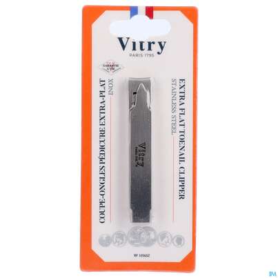 Sie sehen eine Packung Vitry Fußnagelknipser Extra Flach, Rostfrei 1pc, Produktbild: 02 Vitry Fußnagelknipser Extra Flach, Rostfrei 1pc, A-Nr.: 4633357 - 02