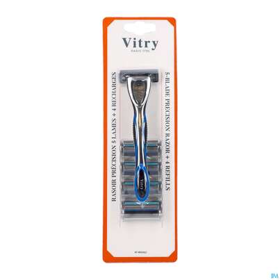 Sie sehen eine Packung Vitry Nachfüllklingen Für 5 Klingen Rasierer (x4) 4pcs, Produktbild: 02 Vitry Nachfüllklingen Für 5 Klingen Rasierer (x4) 4pcs, A-Nr.: 5609958 - 02