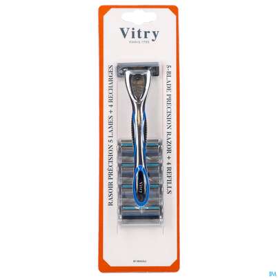 Sie sehen eine Packung Vitry Nachfüllklingen Für 5 Klingen Rasierer (x4) 4pcs, Produktbild: 03 Vitry Nachfüllklingen Für 5 Klingen Rasierer (x4) 4pcs, A-Nr.: 5609958 - 03