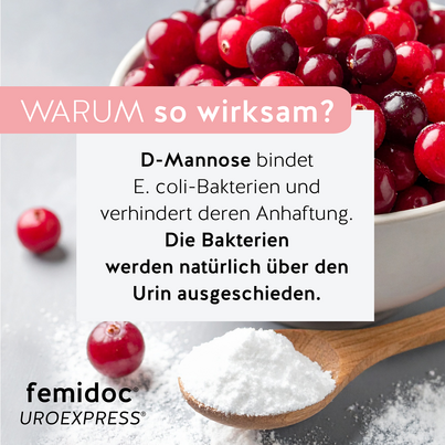 Sie sehen eine Packung femidoc® MANNOSE 3 g forte, Produktbild: 04 femidoc® MANNOSE 3 g forte, A-Nr.: 5972713 - 04