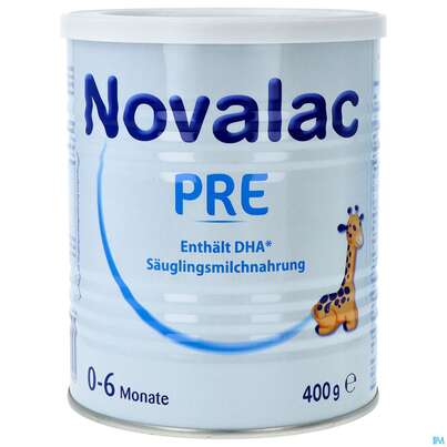 Sie sehen eine Packung Novalac Pre 400g, Produktbild: 01 Novalac Pre 400g, A-Nr.: 4162283 - 01