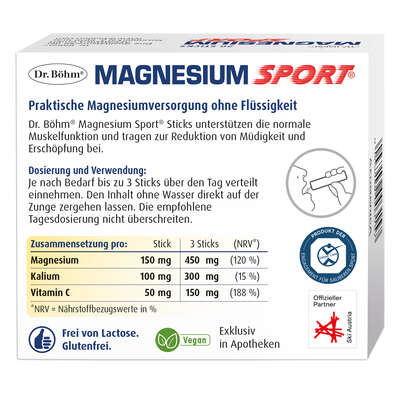 Dr. Böhm Magnesium Sport Sticks, A-Nr.: 3979504 - 06