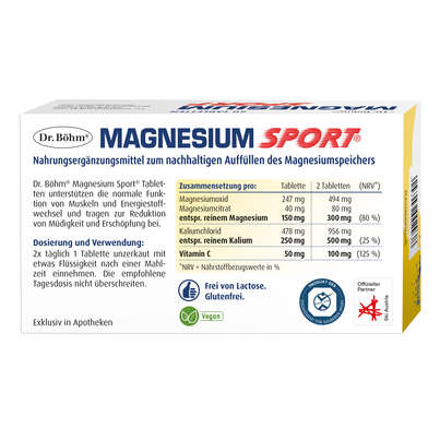 Dr. Böhm Magnesium Sport Tabletten, A-Nr.: 2682765 - 06
