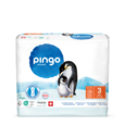 Sie sehen eine Packung Bio Windeln Nr.3 Midi 4-9kg Pinguin – Pingo Swiss, Produktbild: 01 Bio Windeln Nr.3 Midi 4-9kg Pinguin – Pingo Swiss, A-Nr.: 4559543 - 01