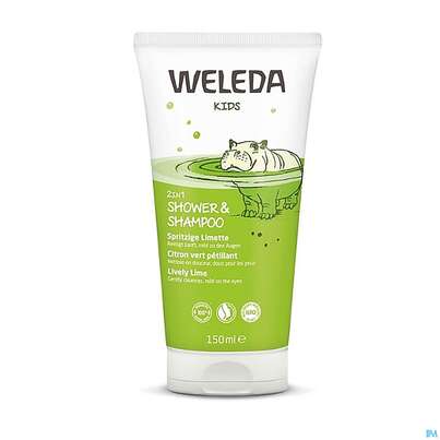 Sie sehen eine Packung Shampoon Weleda Kids 2in1 +shower Spritzige Limette 150ml, Produktbild: 02 Shampoon Weleda Kids 2in1 +shower Spritzige Limette 150ml, A-Nr.: 4520305 - 02