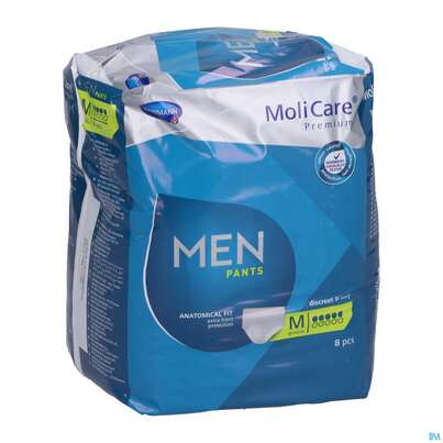 Sie sehen eine Packung Inkontinenz Molicare Premium/men/pants Tropfen 5 Medium 8st, Produktbild: 03 Inkontinenz Molicare Premium/men/pants Tropfen 5 Medium 8st, A-Nr.: 4918893 - 03