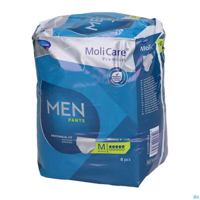 Sie sehen eine Packung Inkontinenz Molicare Premium/men/pants Tropfen 5 Medium 8st, Produktbild: 04 Inkontinenz Molicare Premium/men/pants Tropfen 5 Medium 8st, A-Nr.: 4918893 - 04