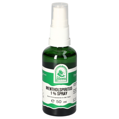 Sie sehen eine Packung MENTHOLSPIRITUS 1% SPRAY 50 ML, Produktbild: 01 MENTHOLSPIRITUS 1% SPRAY 50 ML, A-Nr.: 4932769 - 01