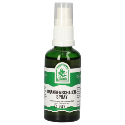 Sie sehen eine Packung ORANGENSCHALEN SPRAY 50 ML, Produktbild: 01 ORANGENSCHALEN SPRAY 50 ML, A-Nr.: 4444656 - 01