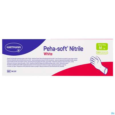 Sie sehen eine Packung Untersuchungshandschuhe Peha/soft/puderfrei Nitrile Unsteril White Xl 180st, Produktbild: 02 Untersuchungshandschuhe Peha/soft/puderfrei Nitrile Unsteril White Xl 180st, A-Nr.: 3994076 - 02