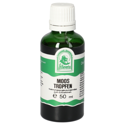 Sie sehen eine Packung MOOS TROPFEN 50 ML, Produktbild: 01 MOOS TROPFEN 50 ML, A-Nr.: 5758693 - 01