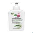 Sie sehen eine Packung Sebamed Waschemulsion +spender Olive 200ml, Produktbild: 01 Sebamed Waschemulsion +spender Olive 200ml, A-Nr.: 5327987 - 01