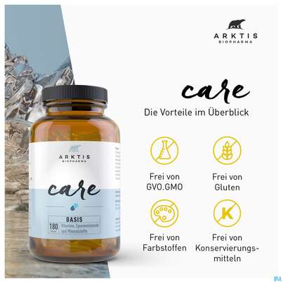 Sie sehen eine Packung Arktis Kapseln Basis Care 180st, Produktbild: 04 Arktis Kapseln Basis Care 180st, A-Nr.: 4750548 - 04
