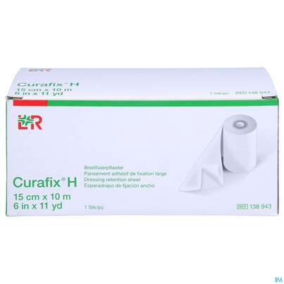 Sie sehen eine Packung Curafix H Fixierpflaster 10mx 15cm 1st, Produktbild: 01 Curafix H Fixierpflaster 10mx 15cm 1st, A-Nr.: 1243495 - 01