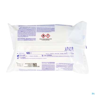 Sie sehen eine Packung Desinfektionstuecher Bacillol/30 Flaechen Sensitive Green Tissue 120st, Produktbild: 04 Desinfektionstuecher Bacillol/30 Flaechen Sensitive Green Tissue 120st, A-Nr.: 5856935 - 04
