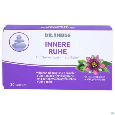 Sie sehen eine Packung Dr.theiss Innere Ruhe Tabl 30st, Produktbild: 01 Dr.theiss Innere Ruhe Tabl 30st, A-Nr.: 5657578 - 01