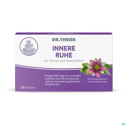 Sie sehen eine Packung Dr.theiss Innere Ruhe Tabl 30st, Produktbild: 03 Dr.theiss Innere Ruhe Tabl 30st, A-Nr.: 5657578 - 03