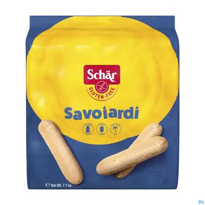 Sie sehen eine Packung Glutenfreie Produkte-schaer Savoiardi Loeffelbiscuits 23401 150g, Produktbild: 01 Glutenfreie Produkte-schaer Savoiardi Loeffelbiscuits 23401 150g, A-Nr.: 1507416 - 01