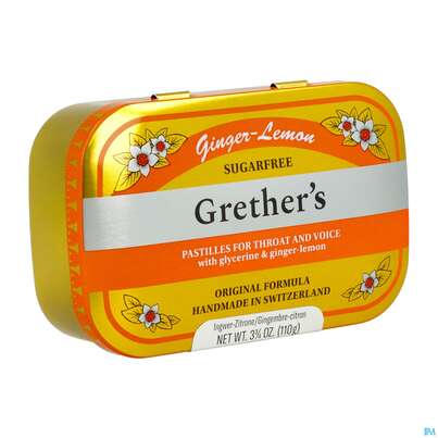 Grethers Pastillen Zuckerfrei Ginger Lemon 110g, A-Nr.: 5971955 - 03